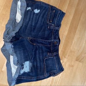 low rise jean shorts